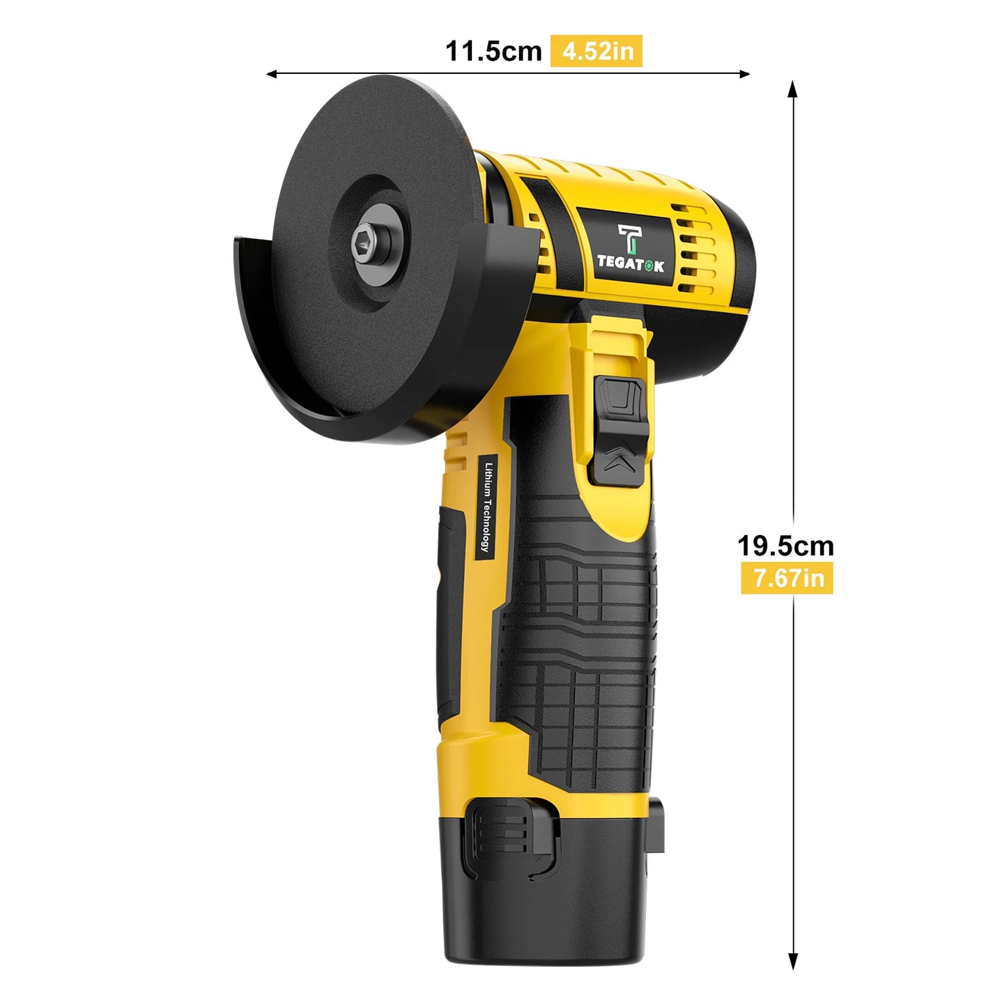 19500RPM Electric Angle Grinder Polishing Tool Cordless Portable Mini Cutting Machine 12V Rechargeable Battery