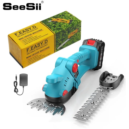 SEESII 2 IN 1 Cordless Hedge Trimmer