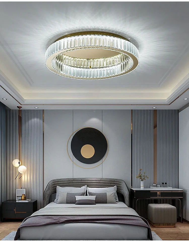 Modern Gold Crystal  Ceiling Chandelier