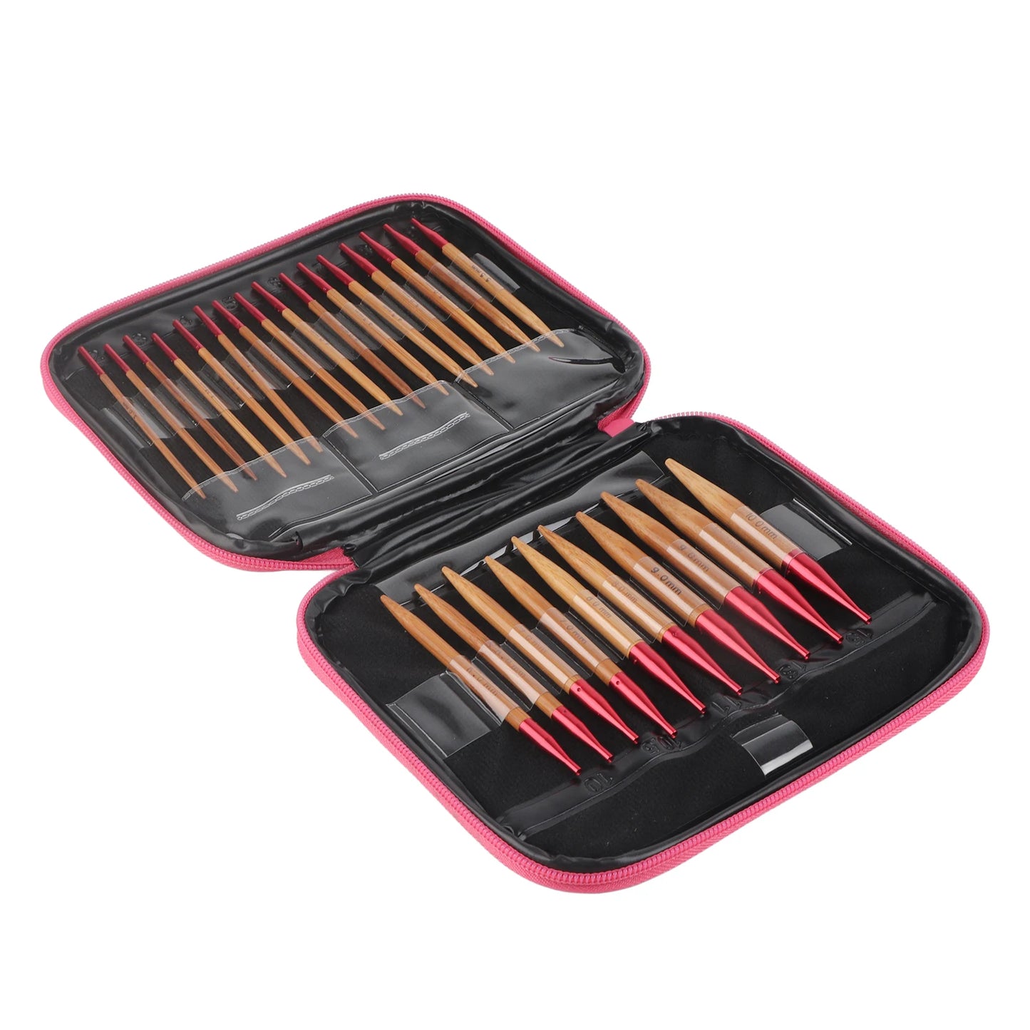 VGEBY Interchangeable Carbonized Bamboo Knitting Needles Set