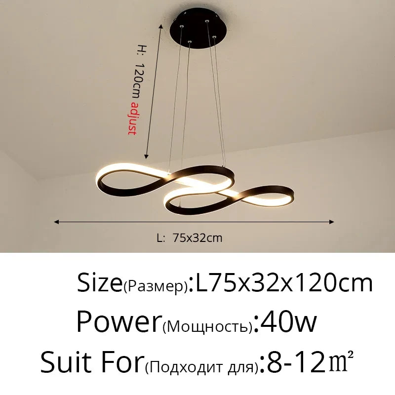 White Black Gold Led Pendant Light for Kitchen Dinning Room