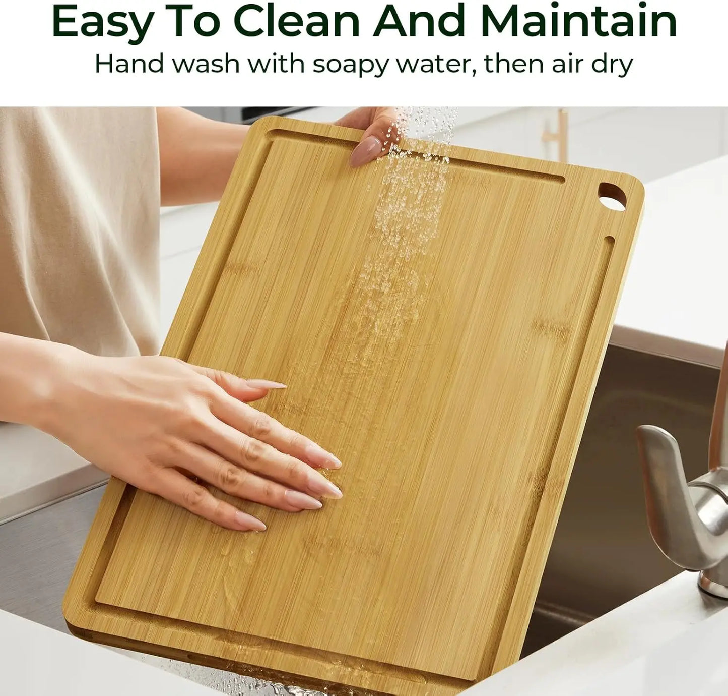 Carbonized Bamboo Cutting Boards Set For Kitchen Prep