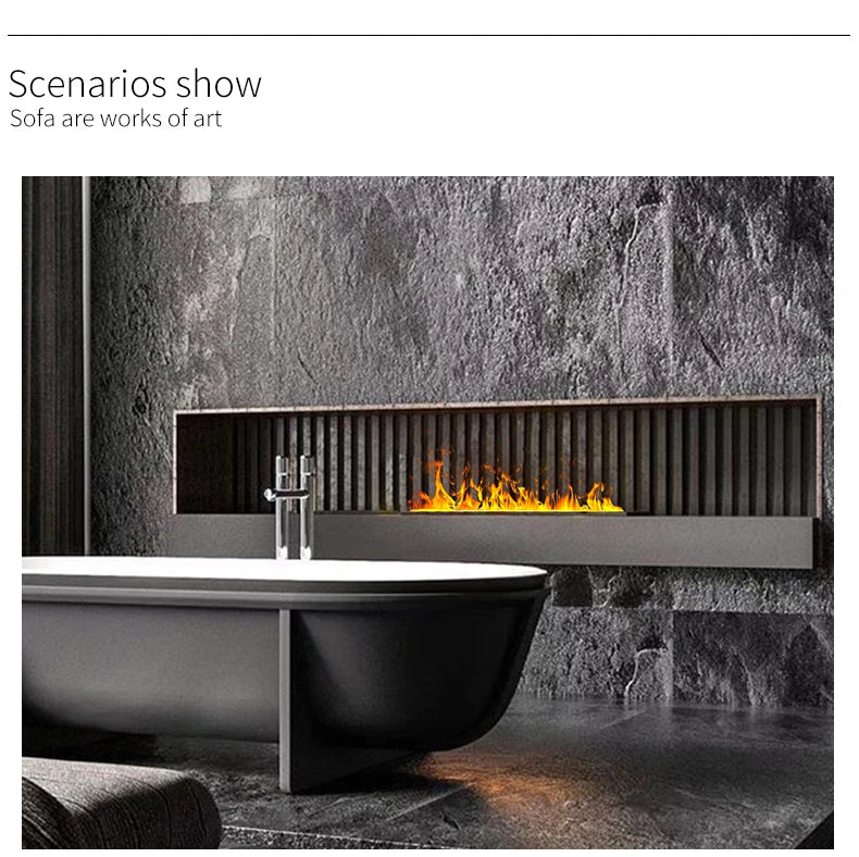 App Remote Control 3D Water Vapor Fireplace