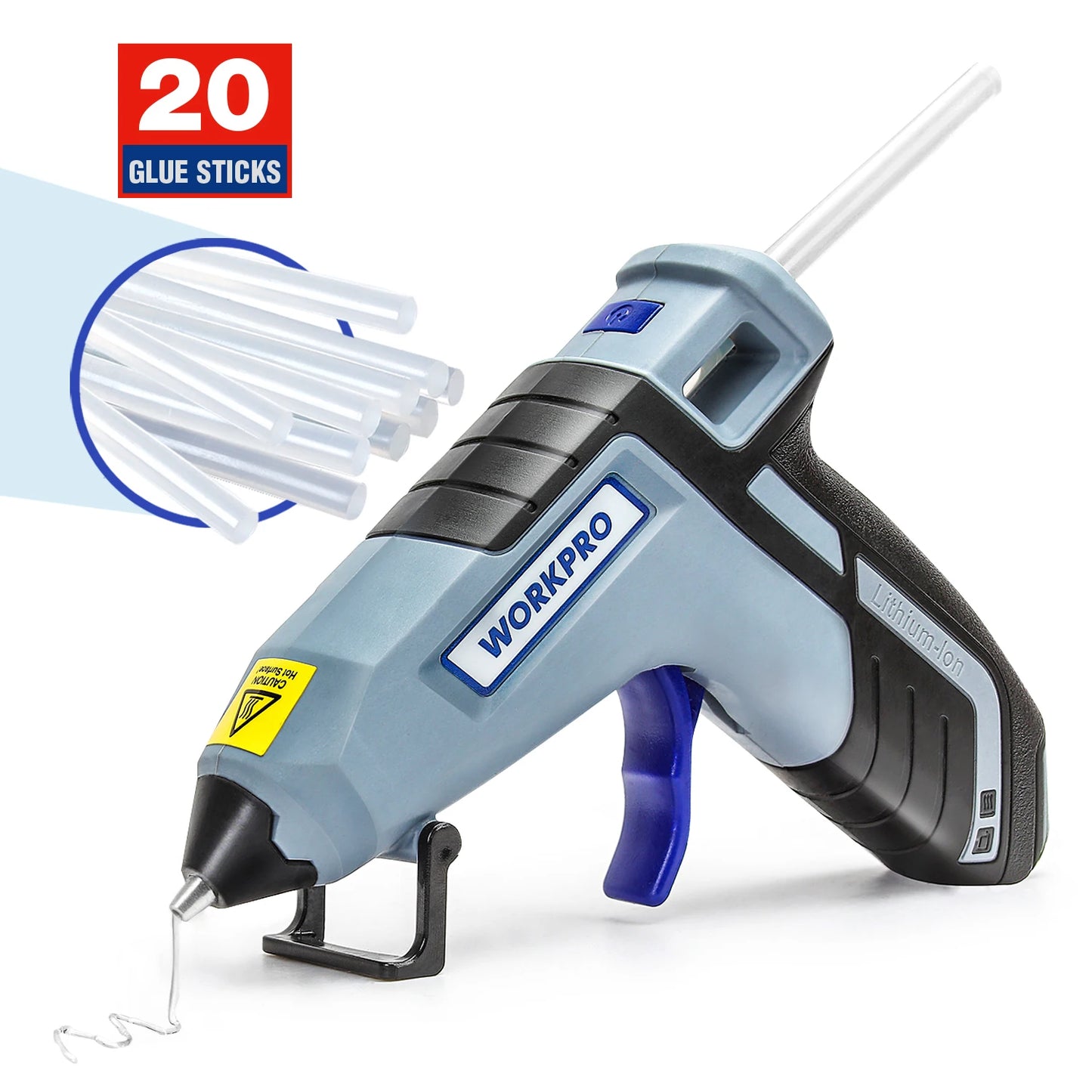 WORKPRO 30W Hot Melt Glue Gun with 20pcs Glue Sticks