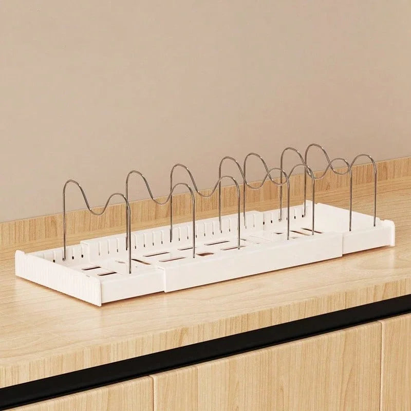 Under Cabinet Pots And Pans Organizer With Stainless Steel Racks