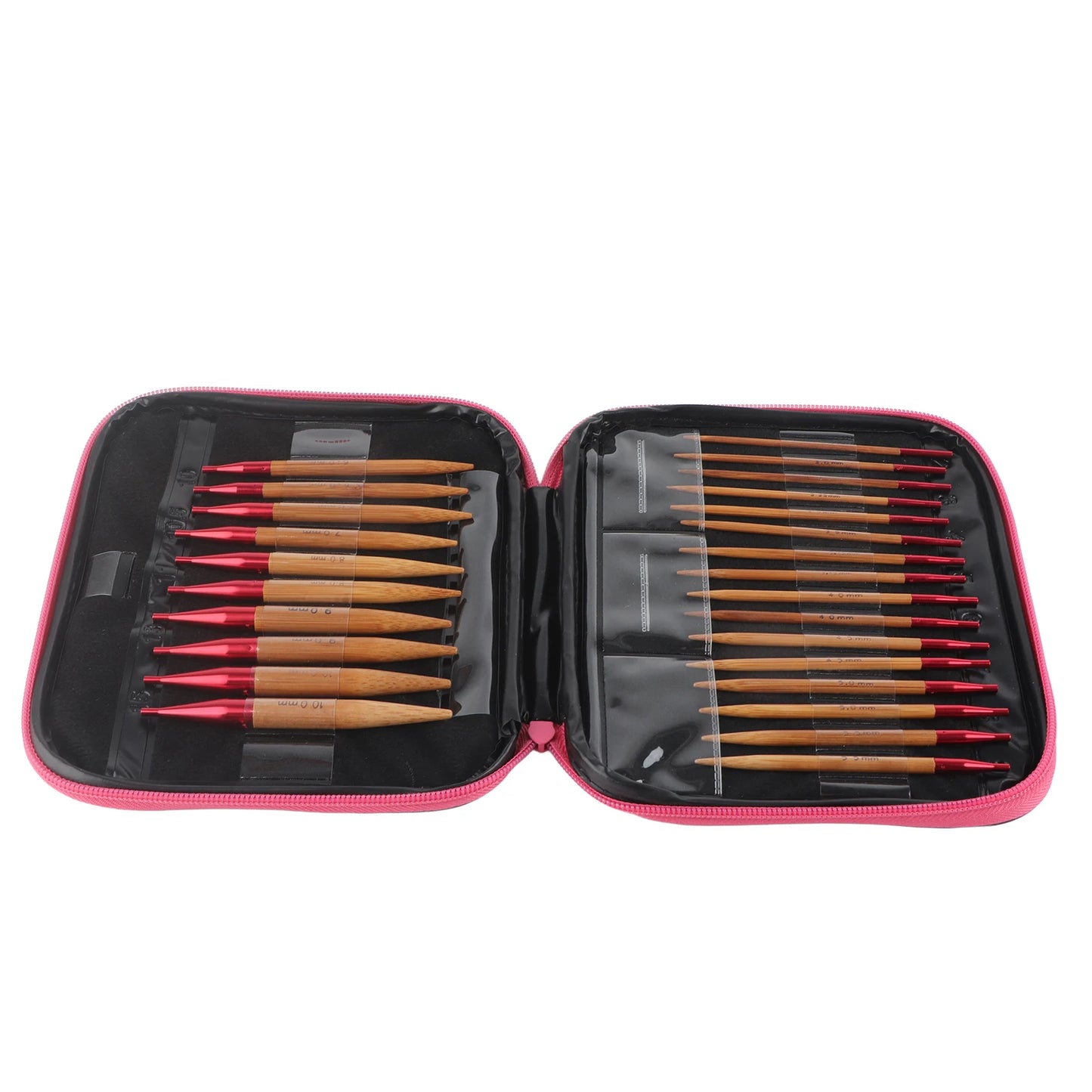 VGEBY Interchangeable Carbonized Bamboo Knitting Needles Set