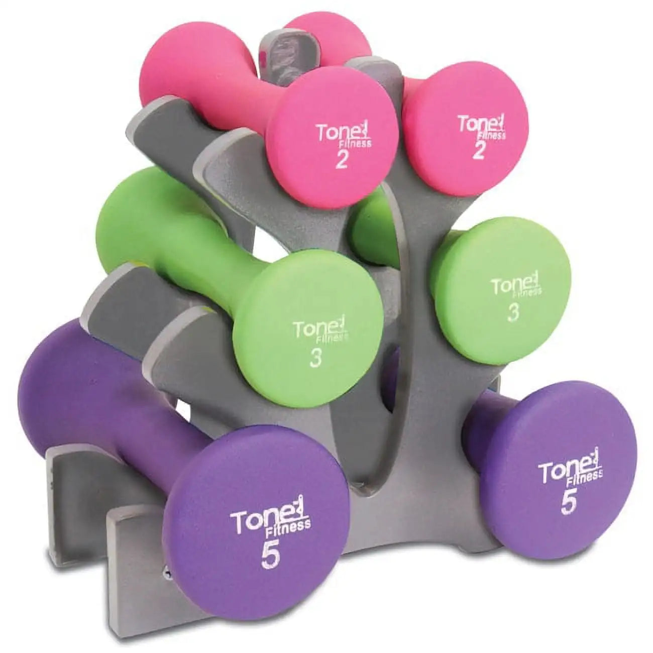 Hourglass Neoprene Dumbbell Set 20 Lb For Home Gym Strength Training