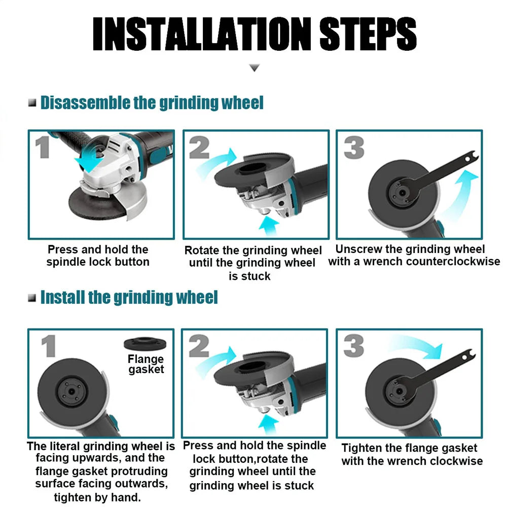 125MM Brushless Electric Angle Grinder