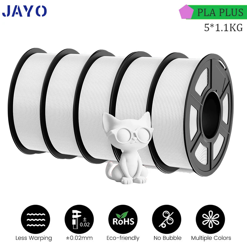 JAYO PLA/PETG/ABS/TPU/PLA plus/PLAMeta 5 Rolls