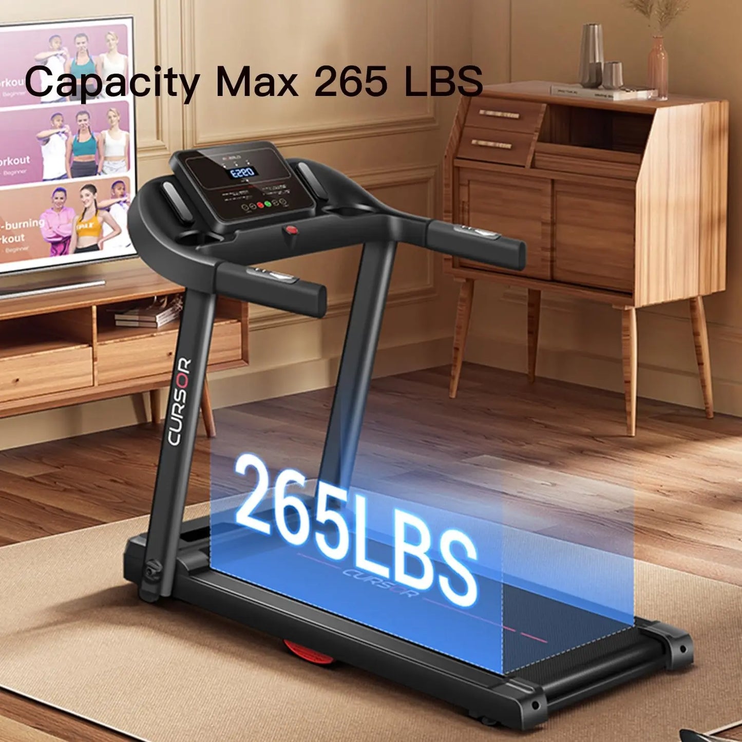 Home Folding Treadmill with Pulse Sensor