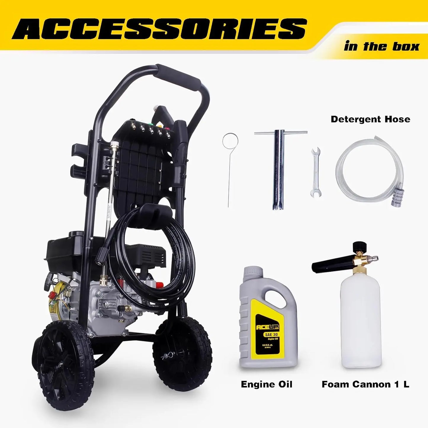 Aceup Energy Gas Pressure Washer 3400 PSI 2.6 GPM,