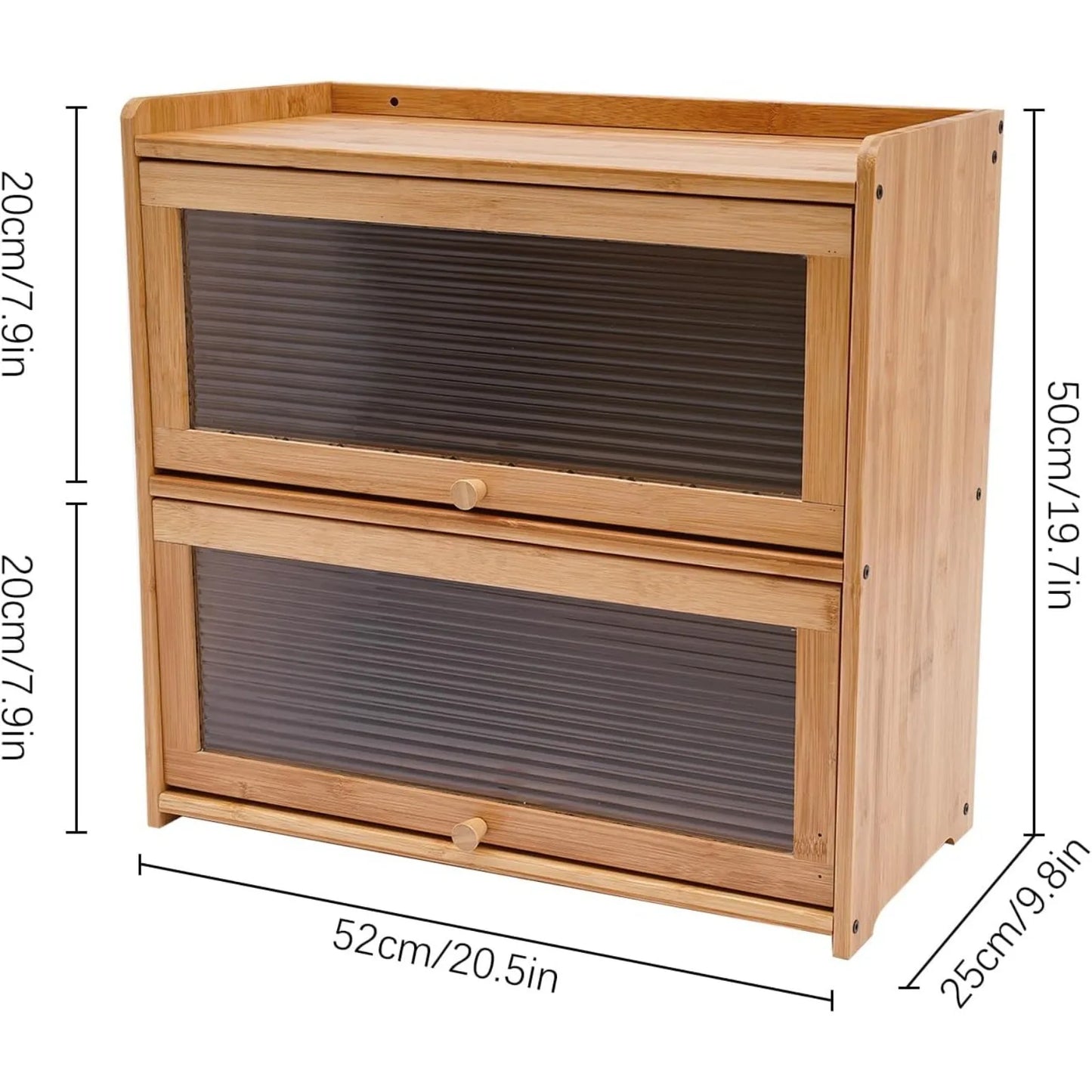 Each 2-Tier Bamboo Kitchen Storage Cabinet