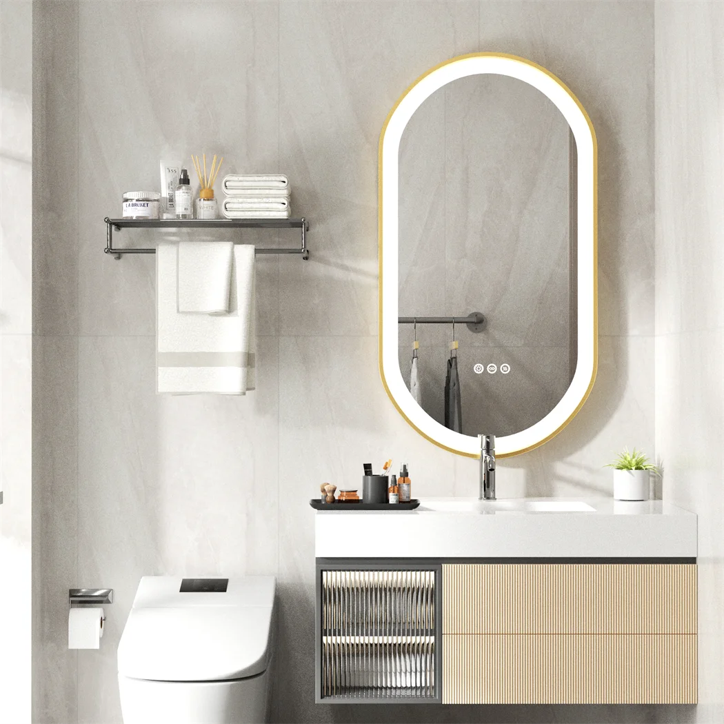 LUVODI Luxury Oval Led Illuminated Bathroom Mirror