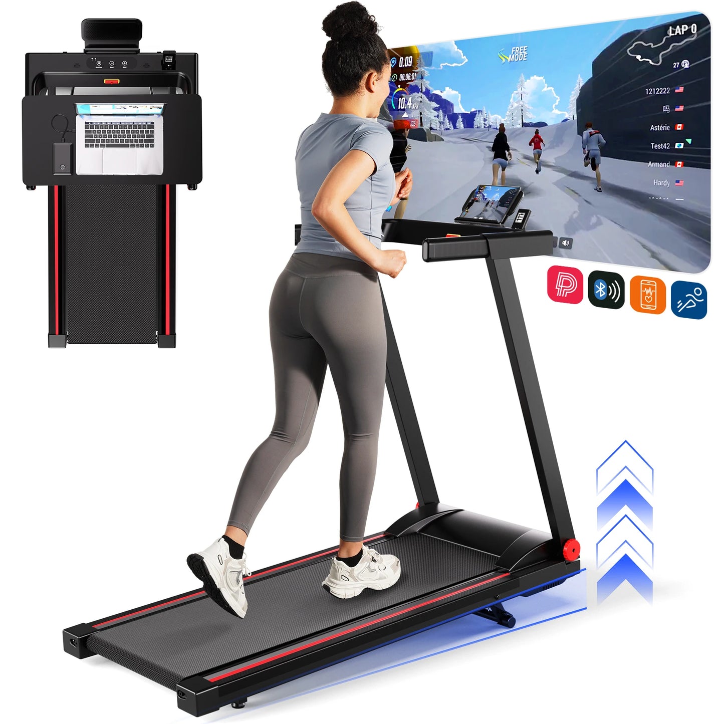 Driving Power 3.0 HP Treadmill With Adjustable Incline PerformanceEnhancementModule