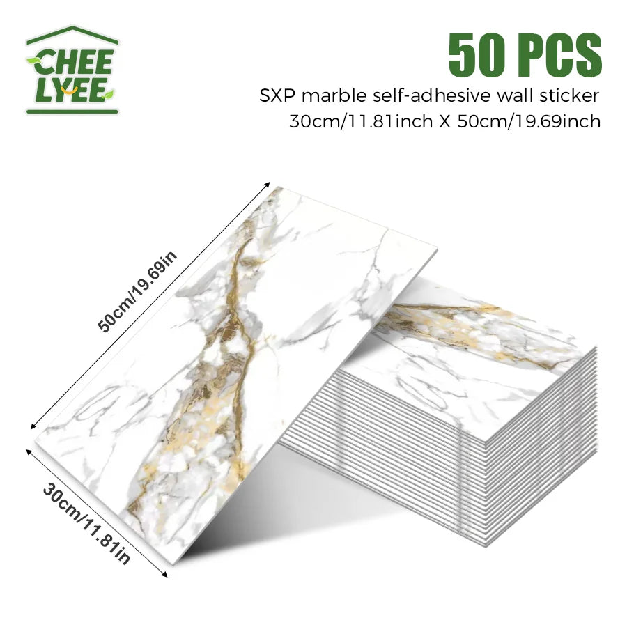 3D Self Adhesive Peel and Stick Wall Tiles 50 Pieces