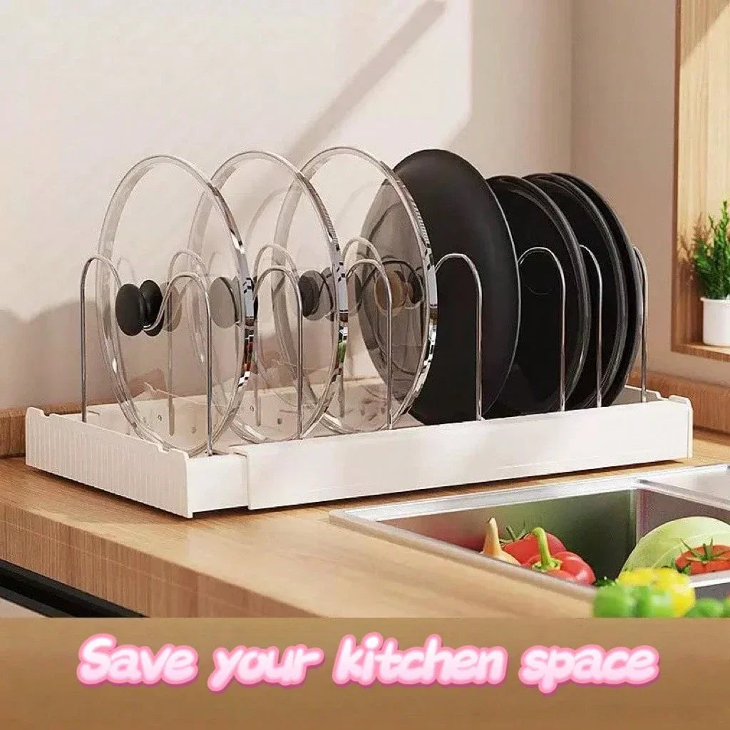 Under Cabinet Pots And Pans Organizer With Stainless Steel Racks