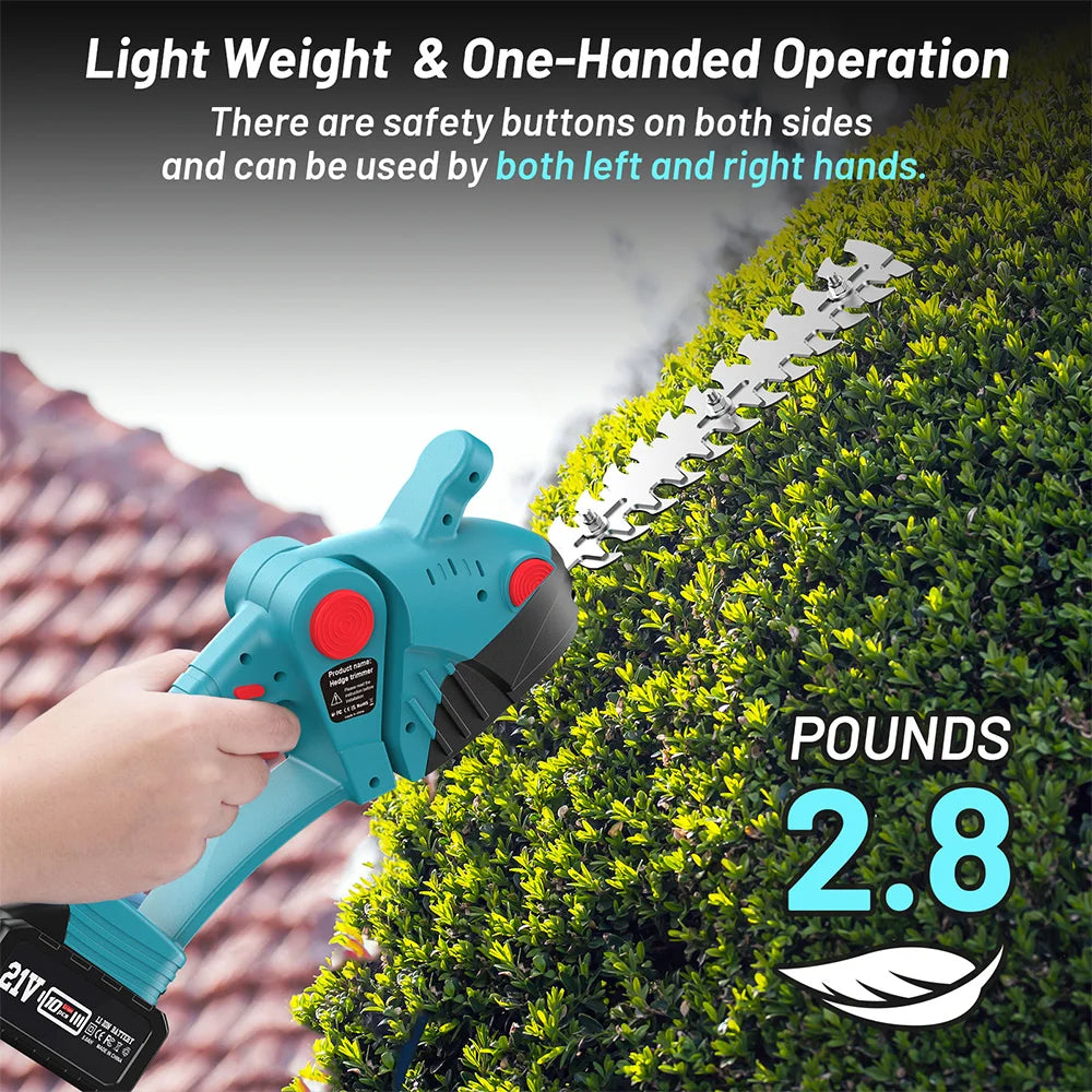 SEESII 2 IN 1 Cordless Hedge Trimmer