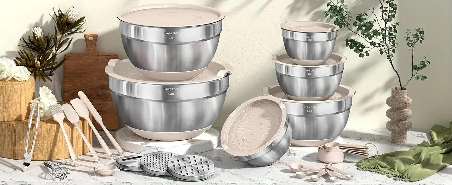 Mixing Bowls with Airtight Lids Set