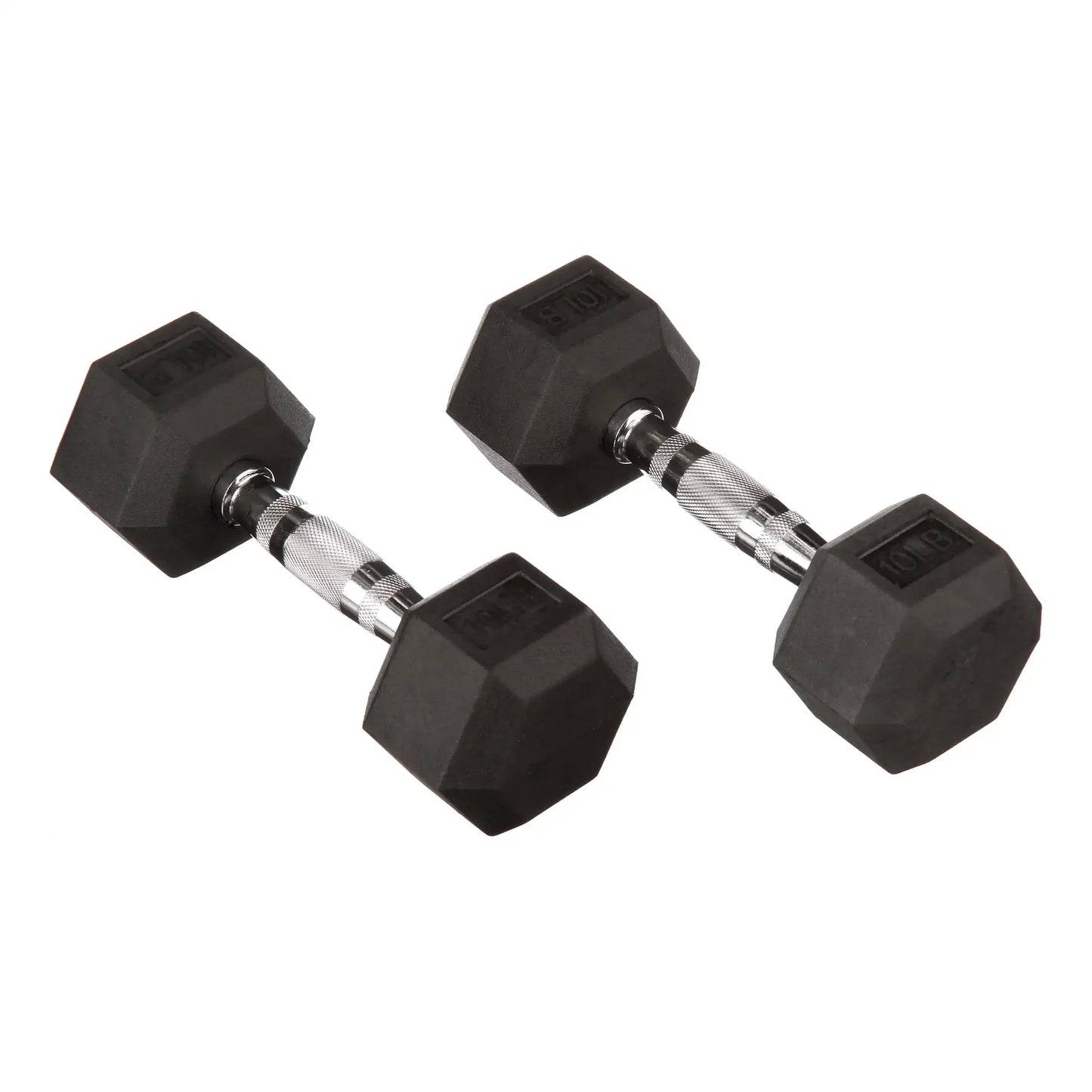 10lb Rubber Encased Hex Dumbbell
