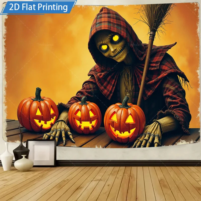 Gothic Skull Wall Tapestry Polyester Made For Home Decor