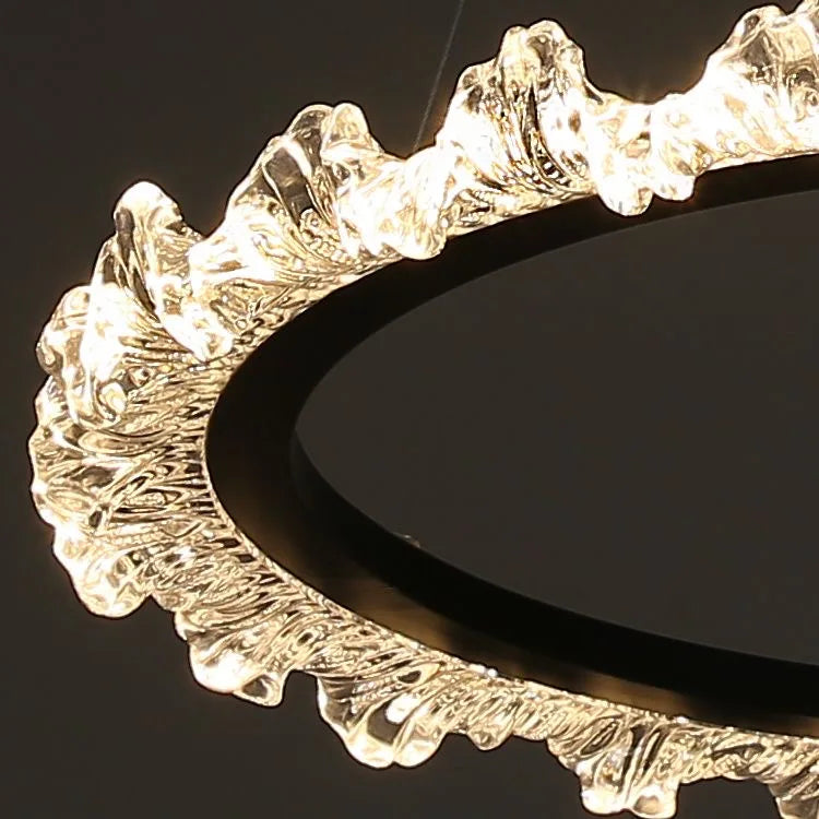 Luxury Crystal Pendant Light LED Ring