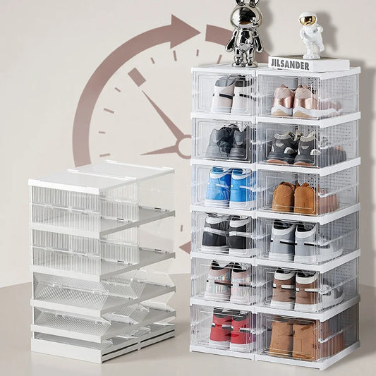 Transparent Shoes Box 6 Layers Shoe Display Case