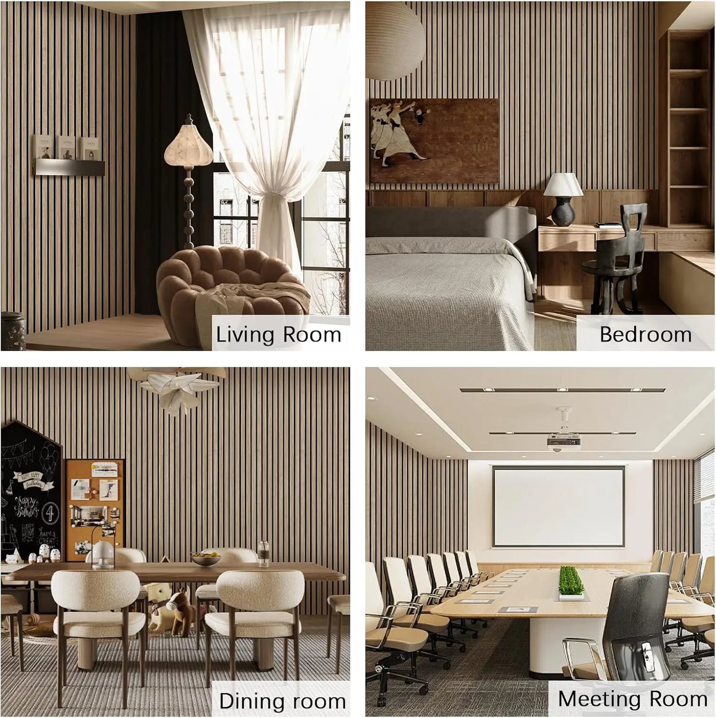 UNISOARC Wood Slat Acoustic Panels For Modern Interiors