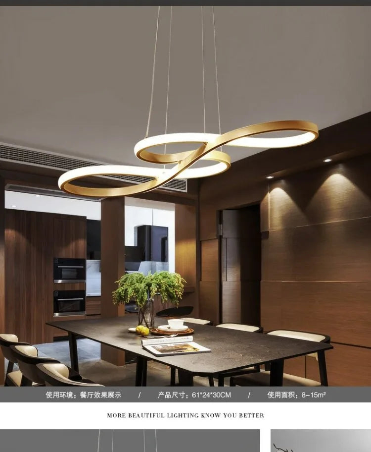 White Black Gold Led Pendant Light for Kitchen Dinning Room