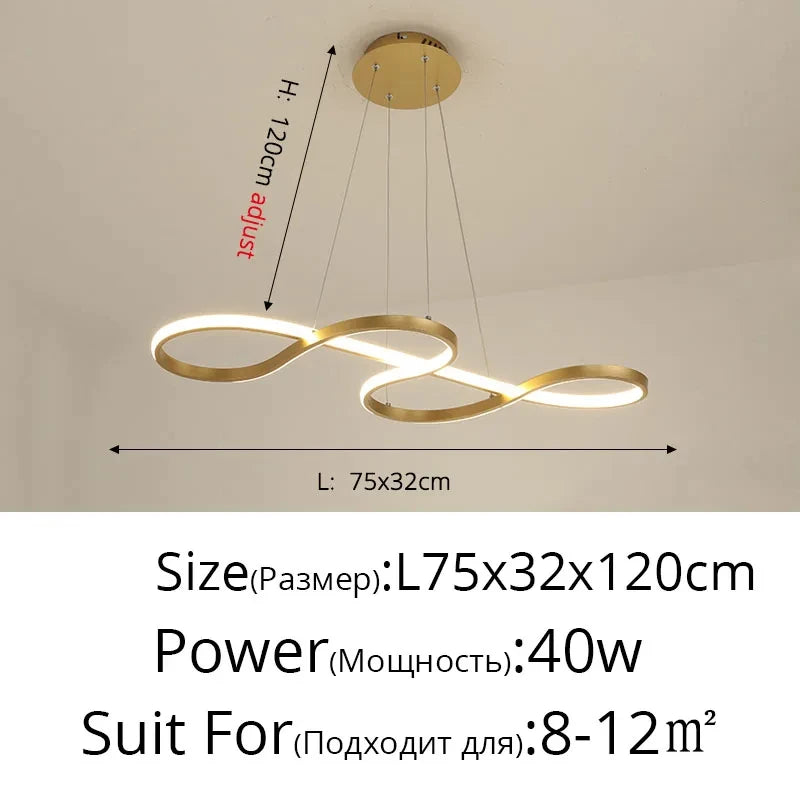 White Black Gold Led Pendant Light for Kitchen Dinning Room