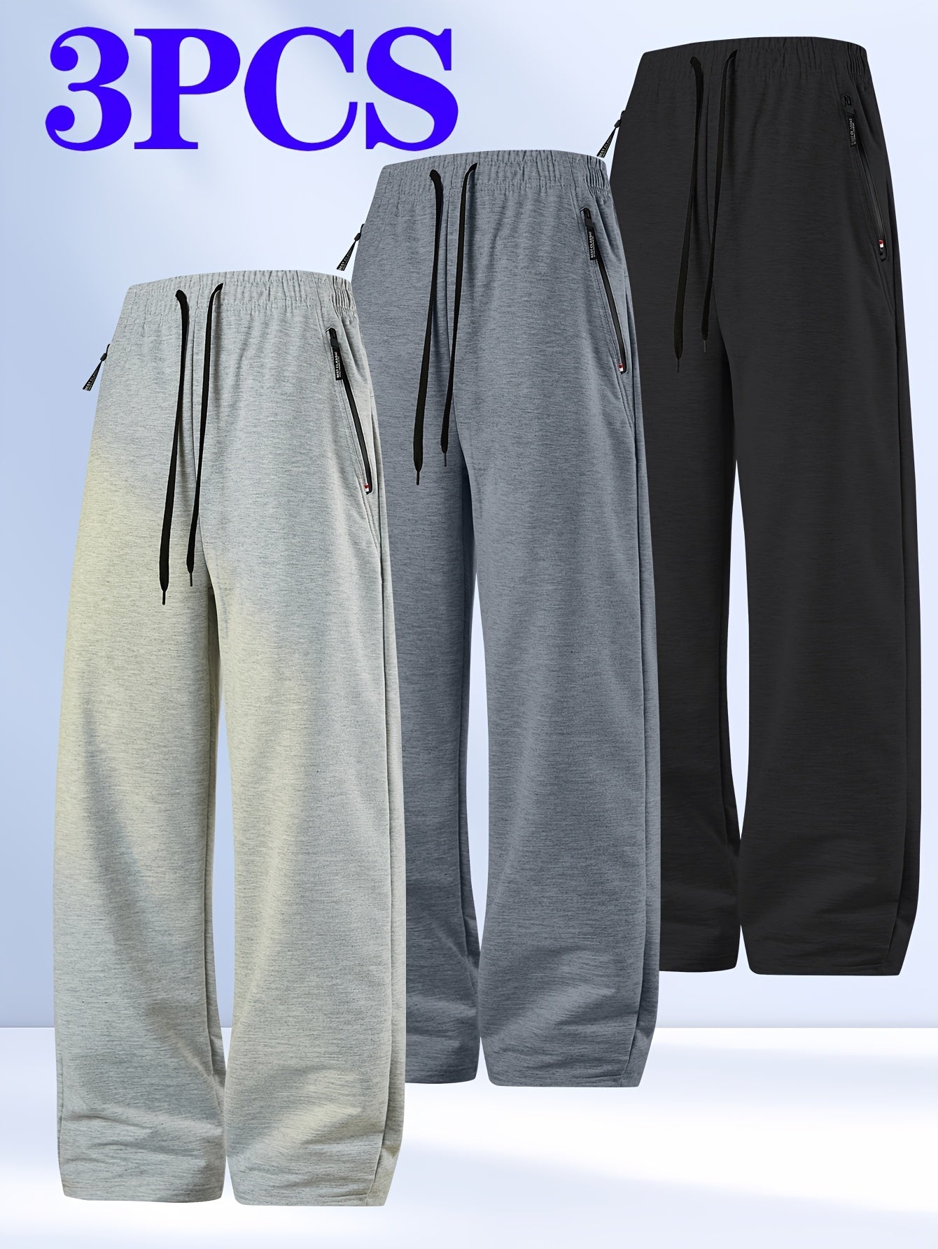 3-Pack Men's Sports Trousers, F