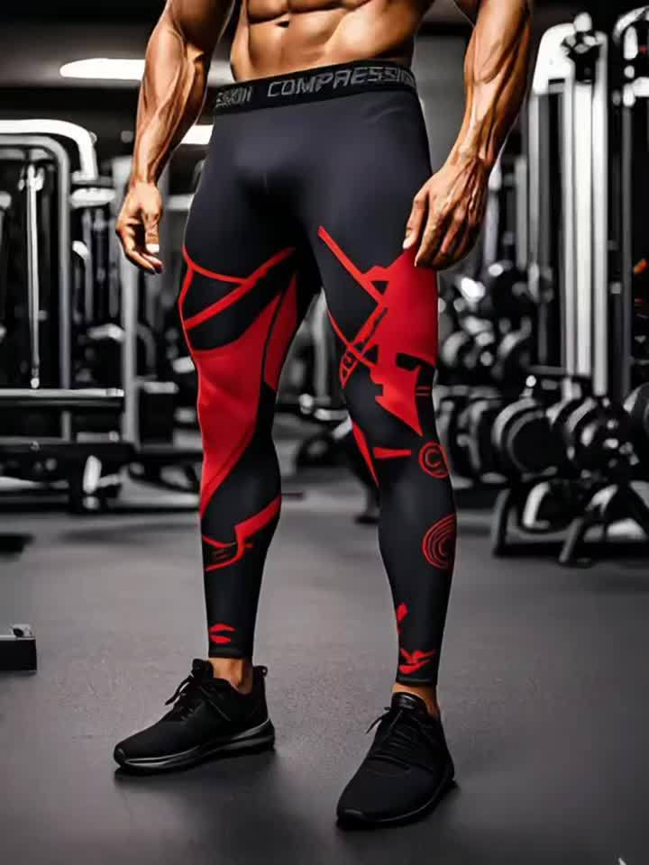 6pcs Men'S Compression Sport Pants