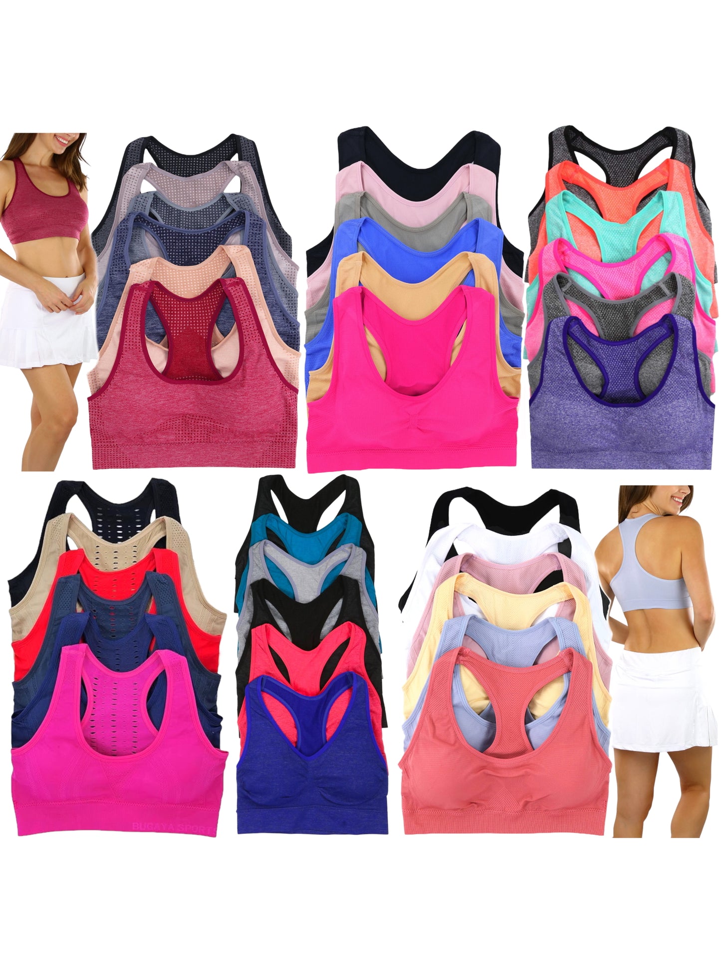 Women's 3-Item Pack of Randomly Assorted Seamless Racerback Bras