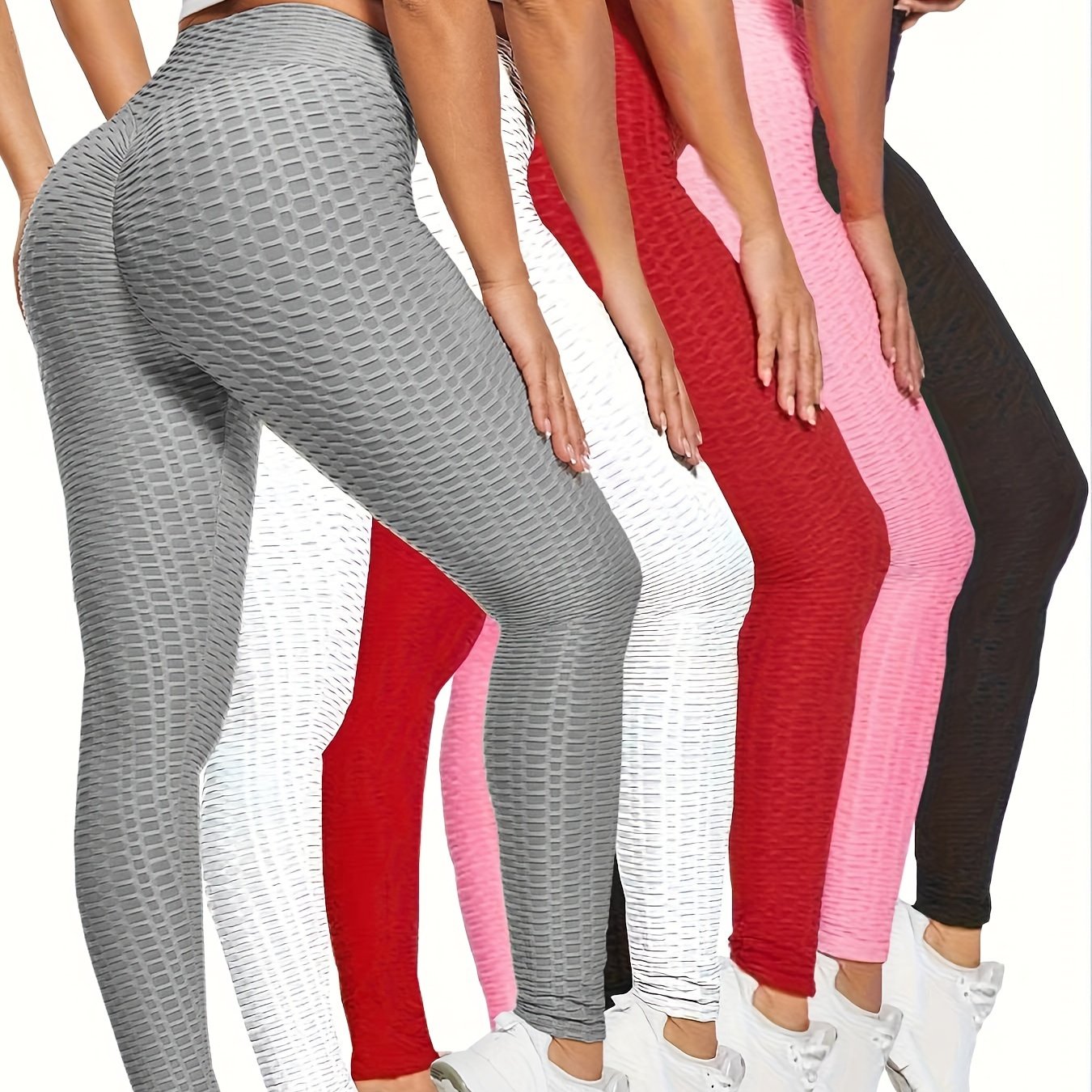 5pcs Honeycomb Sports Running Leggings