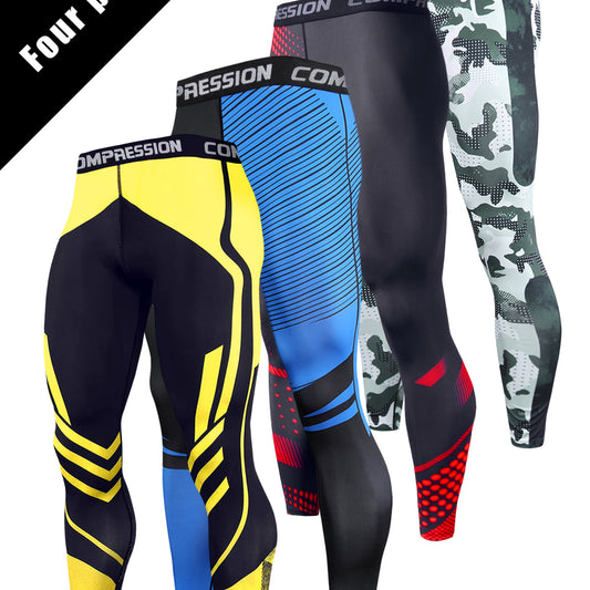 4pcs set of Men's sports leggings