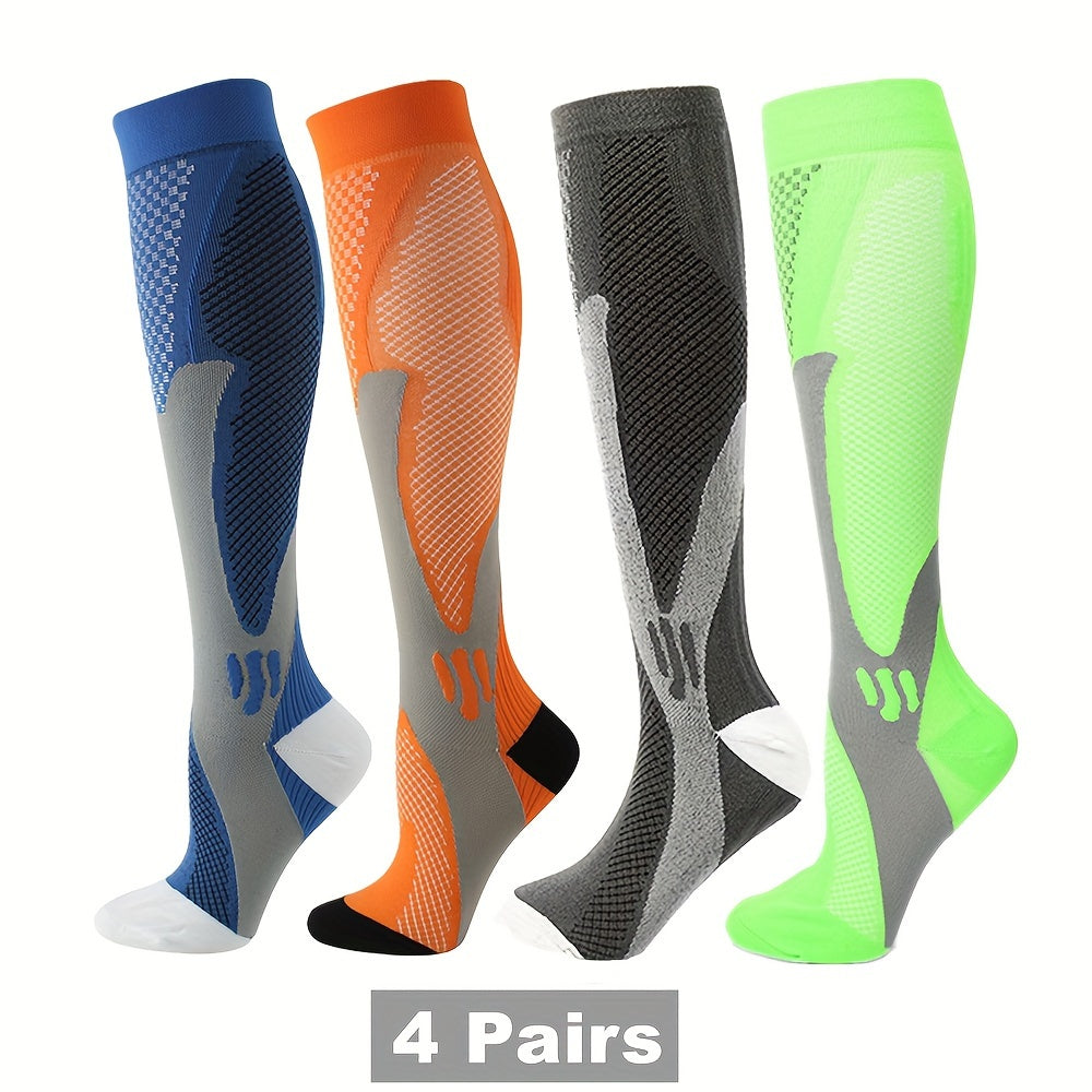 Knee High Compression Socks for Men and Women 4 Pairs