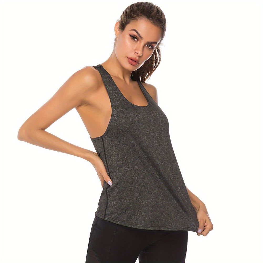 4pcs Quick-drying Sleeveless Racerback Tank Top for Fitness Training
