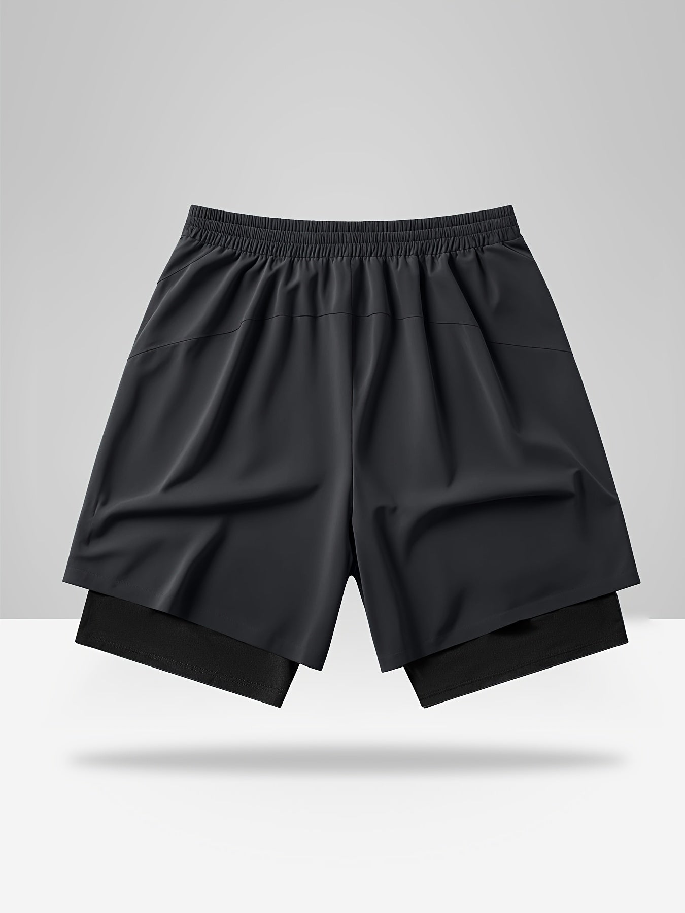 Stylish Men's Athletic Shorts With Geometric Pattern Skinny Fit
