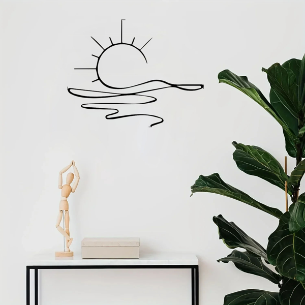 Modern Minimalist Sunrise Wall Art Print For Contemporary Home