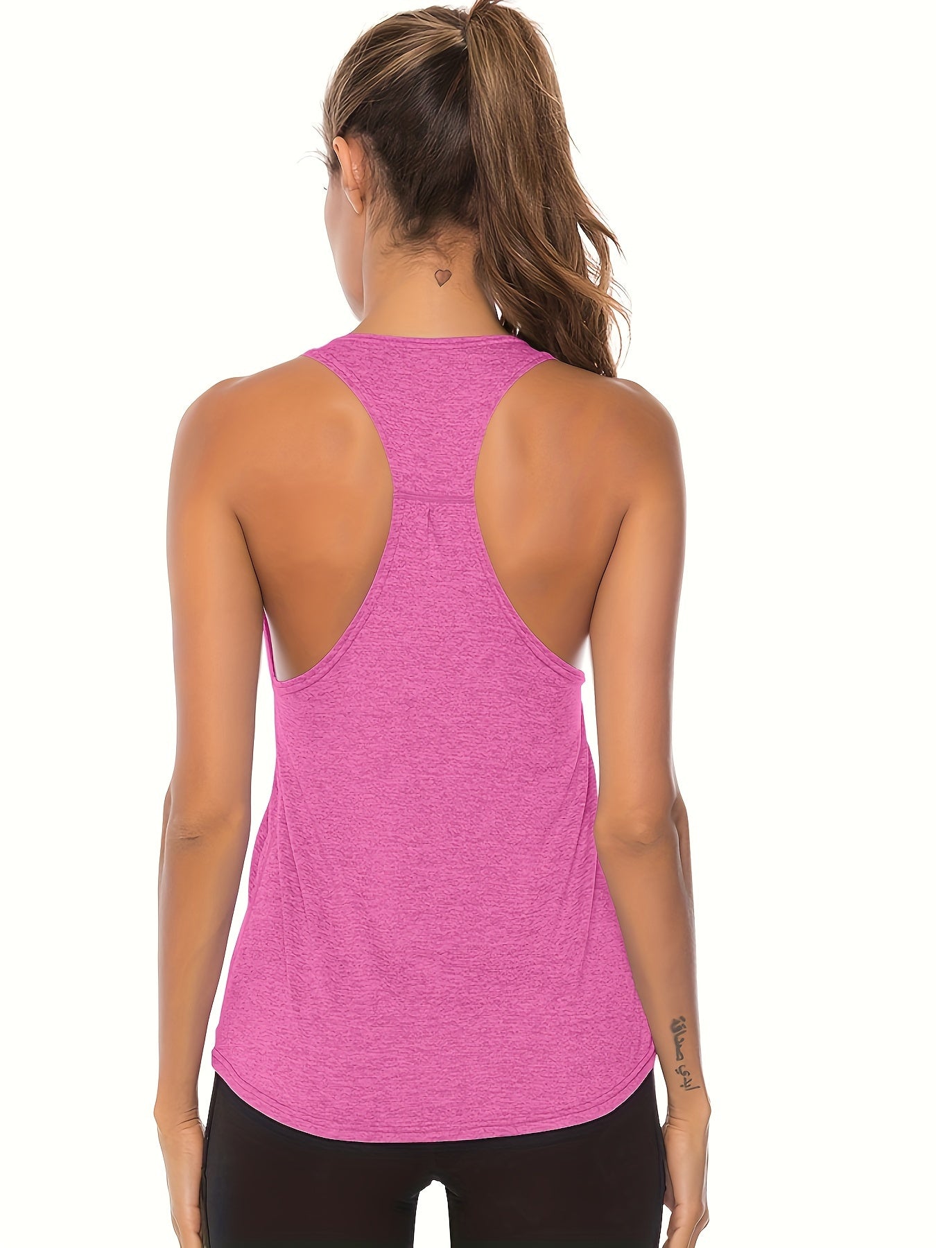 4pcs Quick-drying Sleeveless Racerback Tank Top for Fitness Training