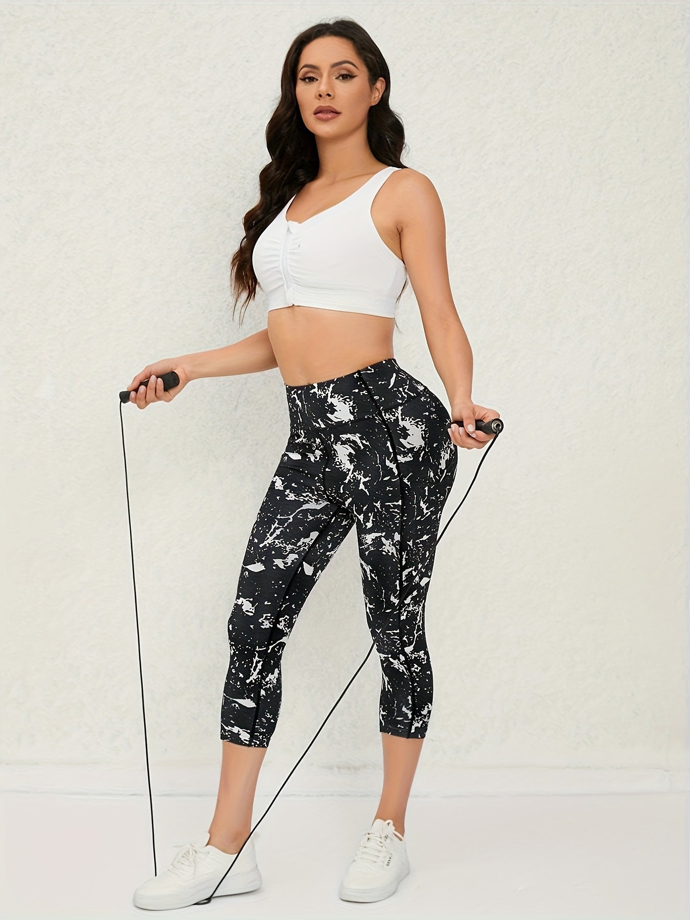 3pcs High Waist Yoga Capris Pants For Women,