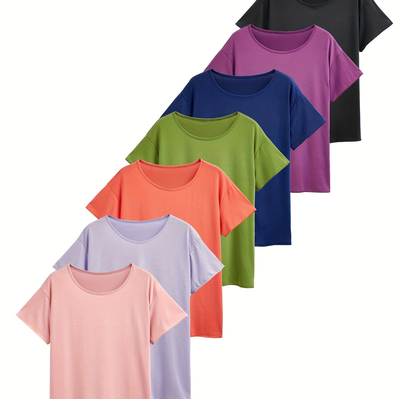 Women's Casual Sports T-shirt Seven-piece Set