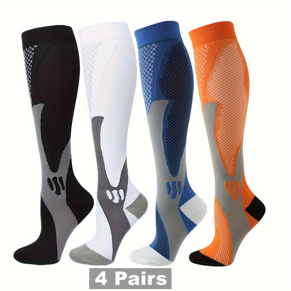 Knee High Compression Socks for Men and Women 4 Pairs