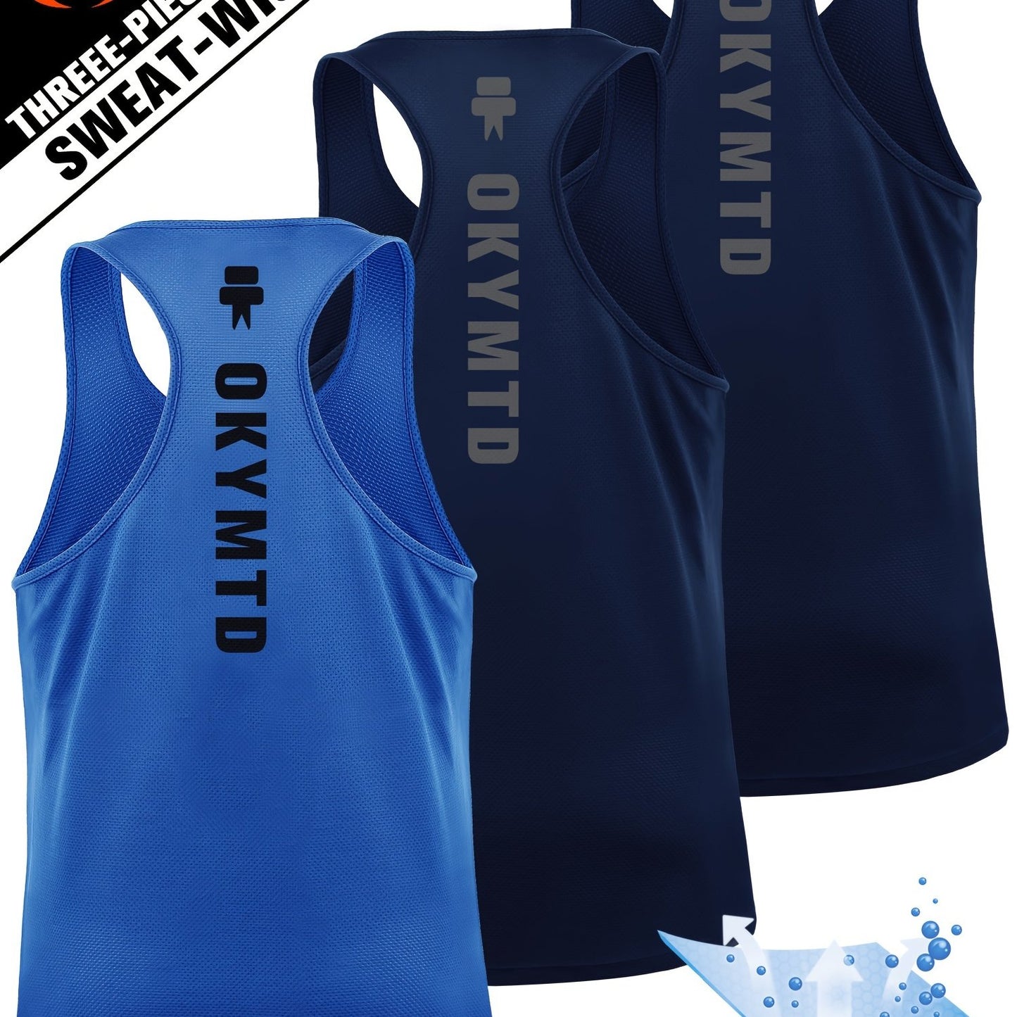 3pcs Quick Dry Men's Athletic Tank Tops