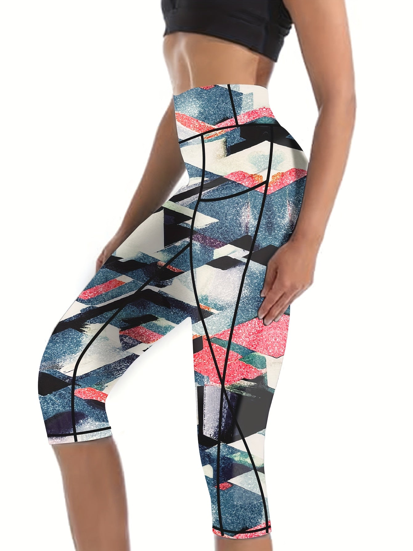 [Stretchy | Yoga] 8pcs Plus Size High-Waisted Yoga Leggings |