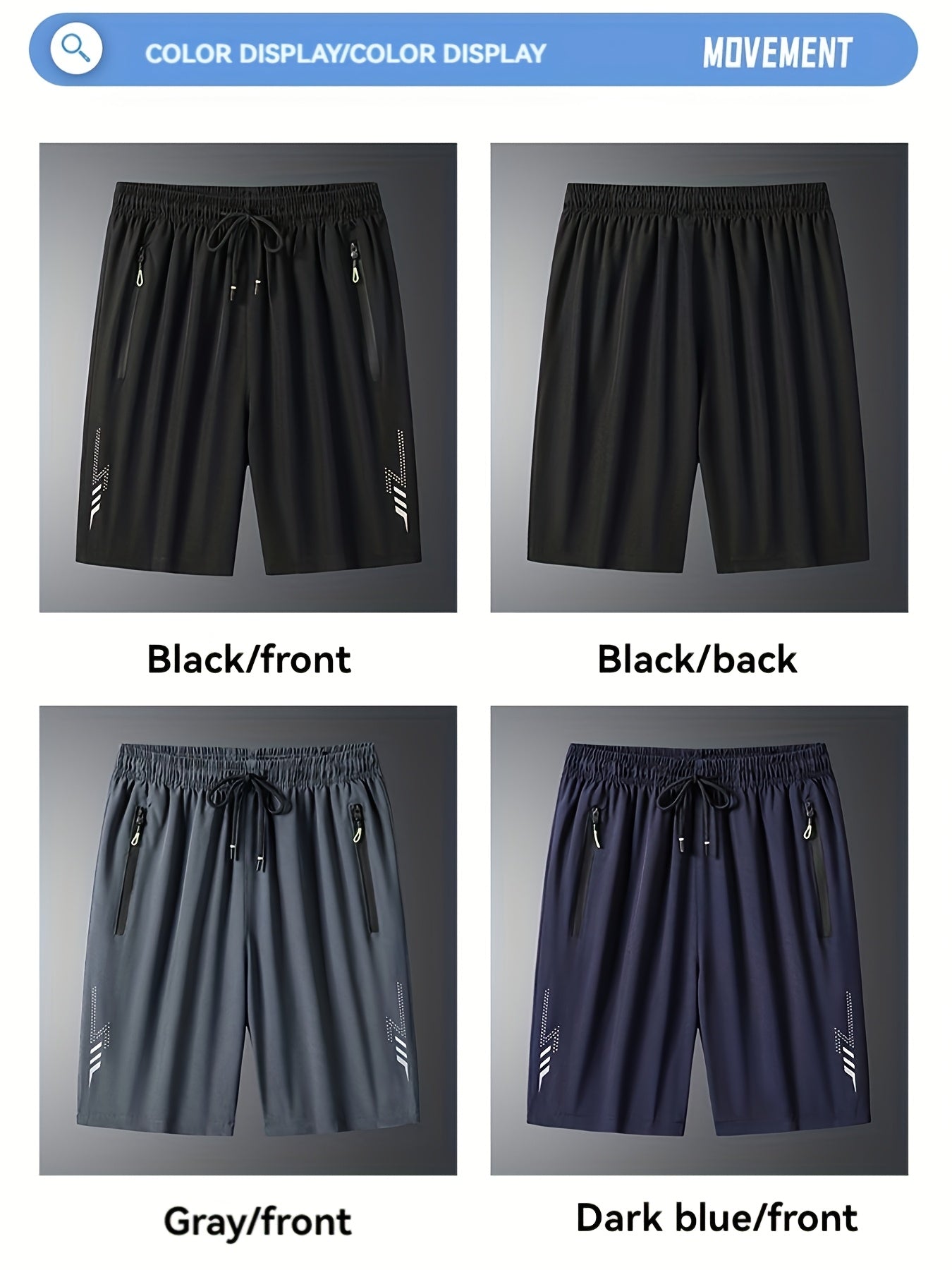3pcs Men's Summer Shorts, Casual Sportswear