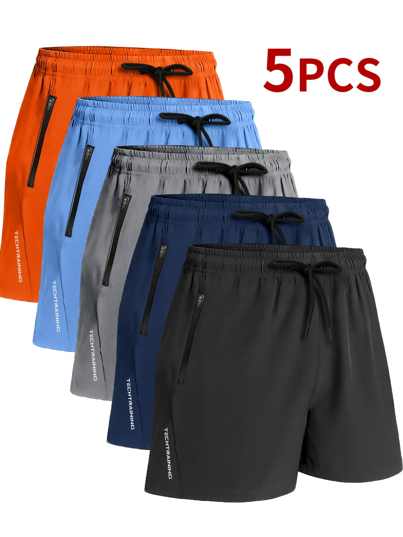 5pcs Men's Athletic Shorts