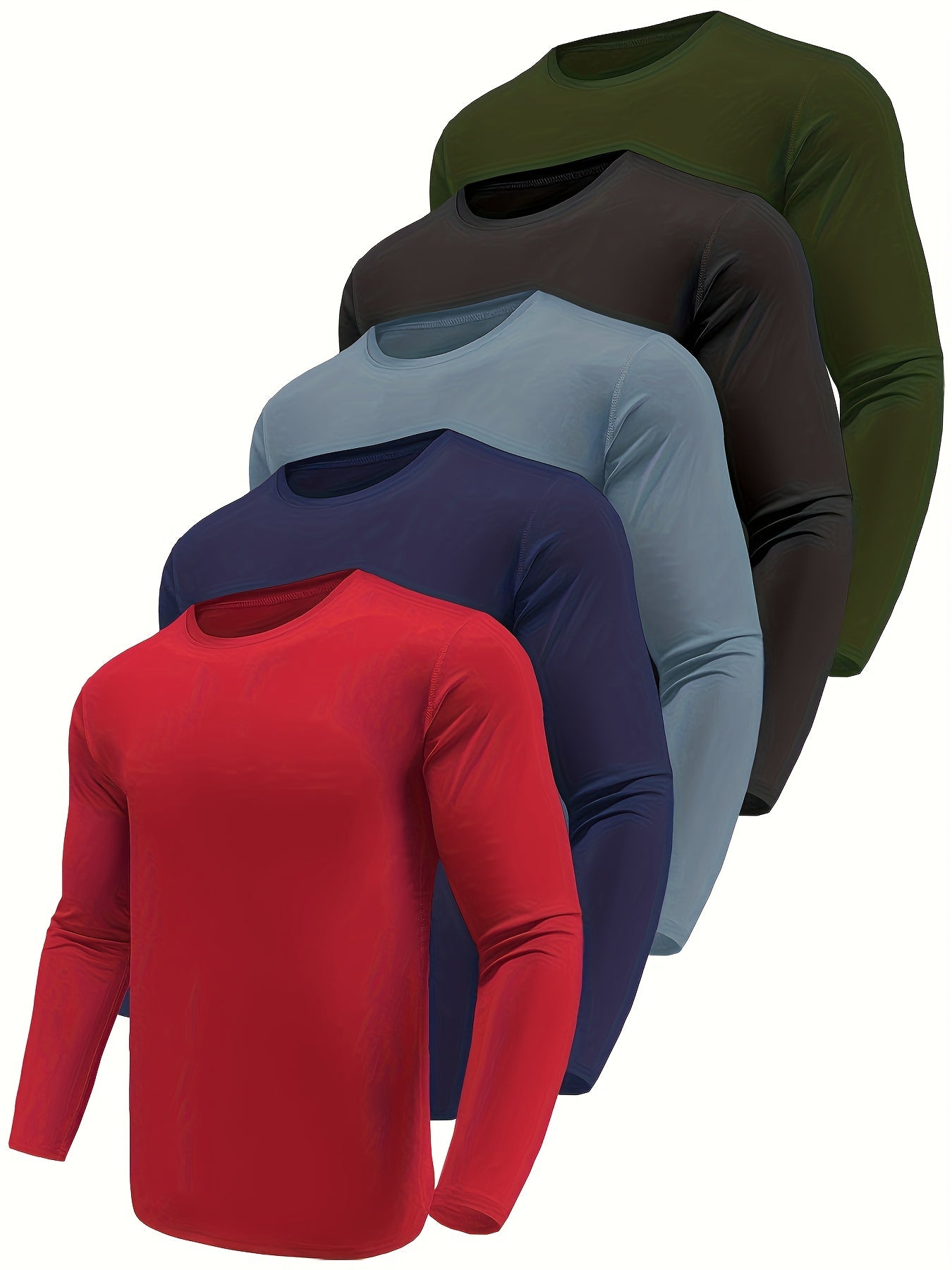 10pcs Quick Dry Men's Long Sleeve Leisure T Shirt