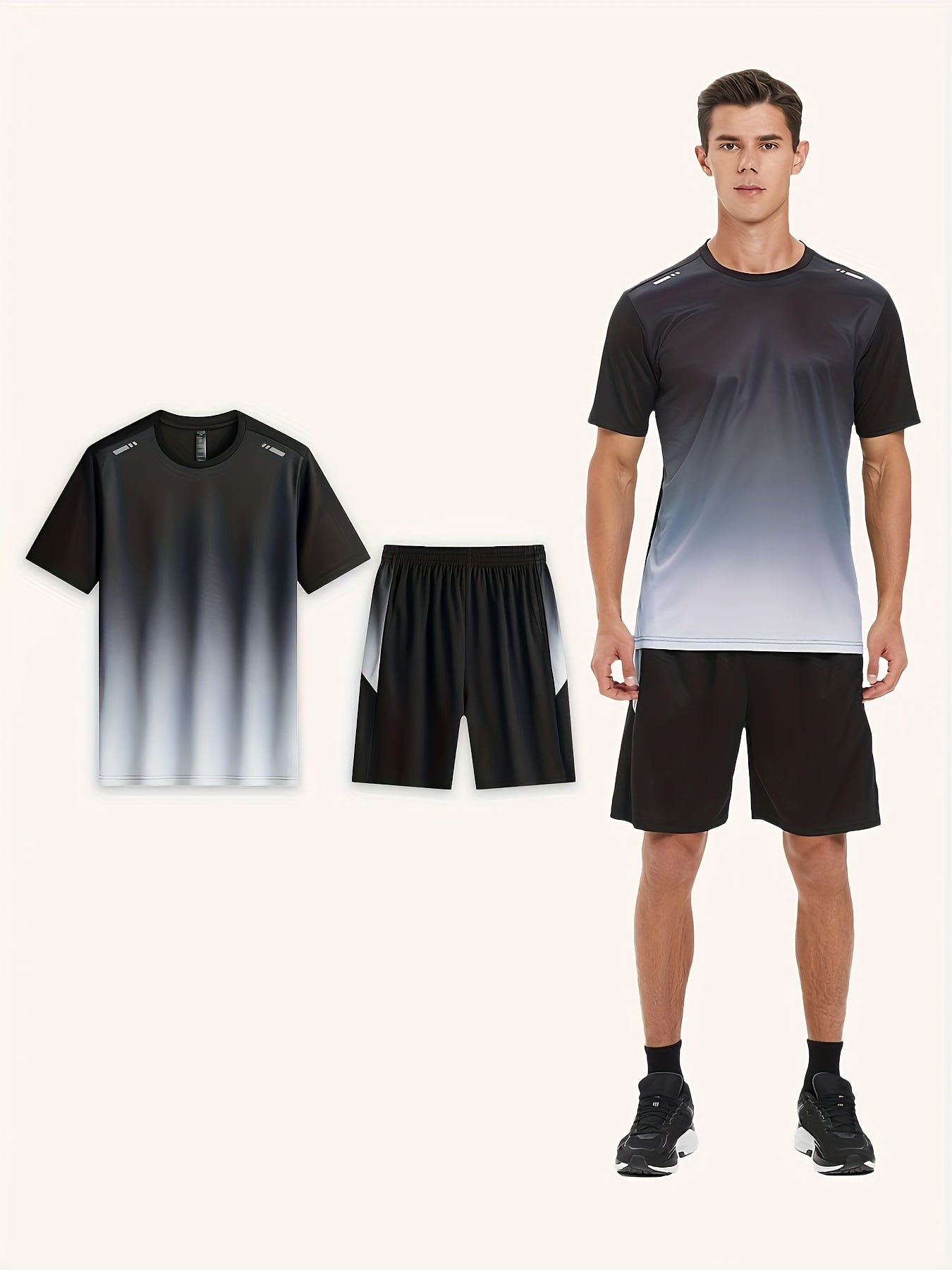 Six Piece Men's Sports Suit for Running and Gym Wear