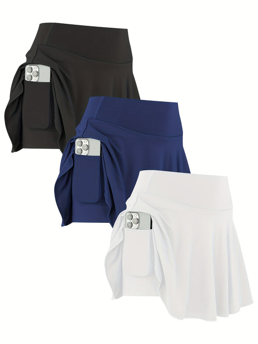 Women's Tennis Golf Skirt Set With Stretch Fabric