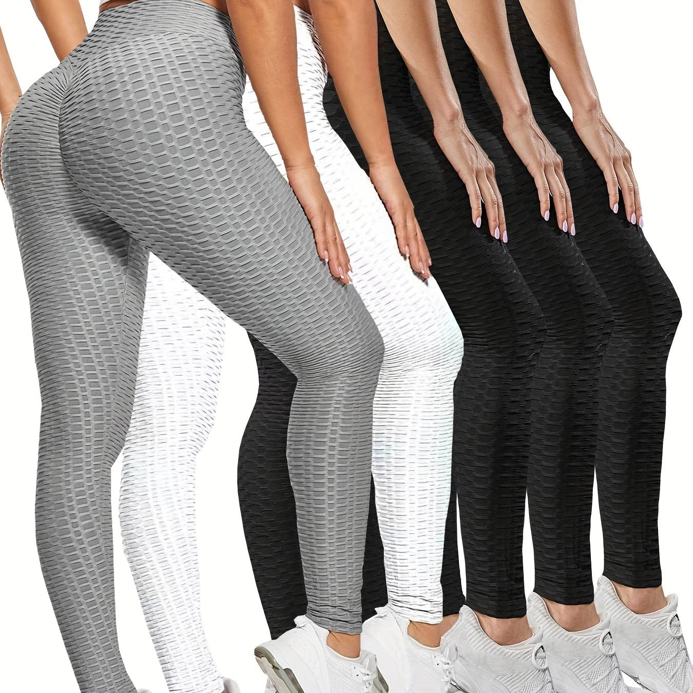 5pcs Honeycomb Sports Running Leggings